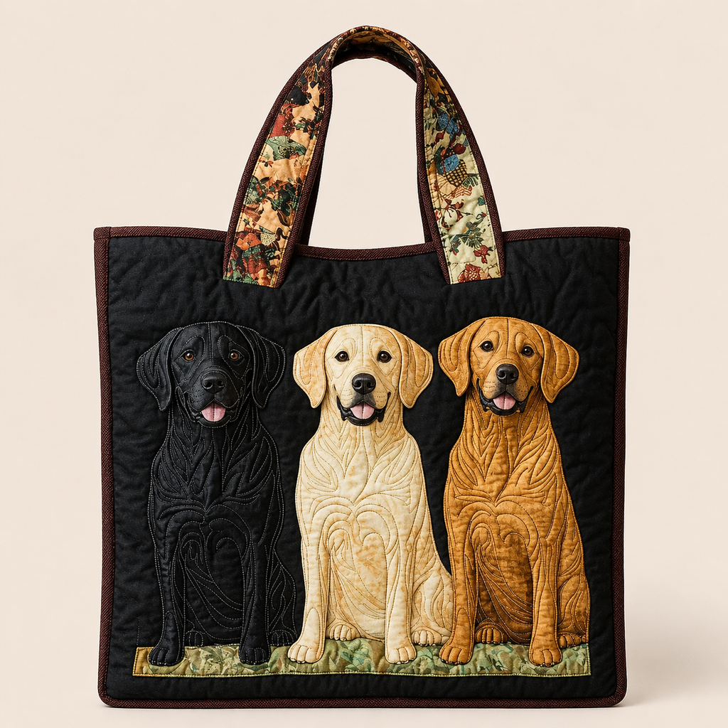 Trois Labradors | Sac matelassé
