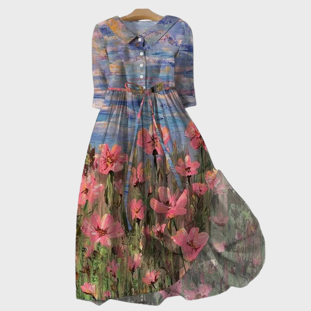 Robe Impressionniste à Coquelicots