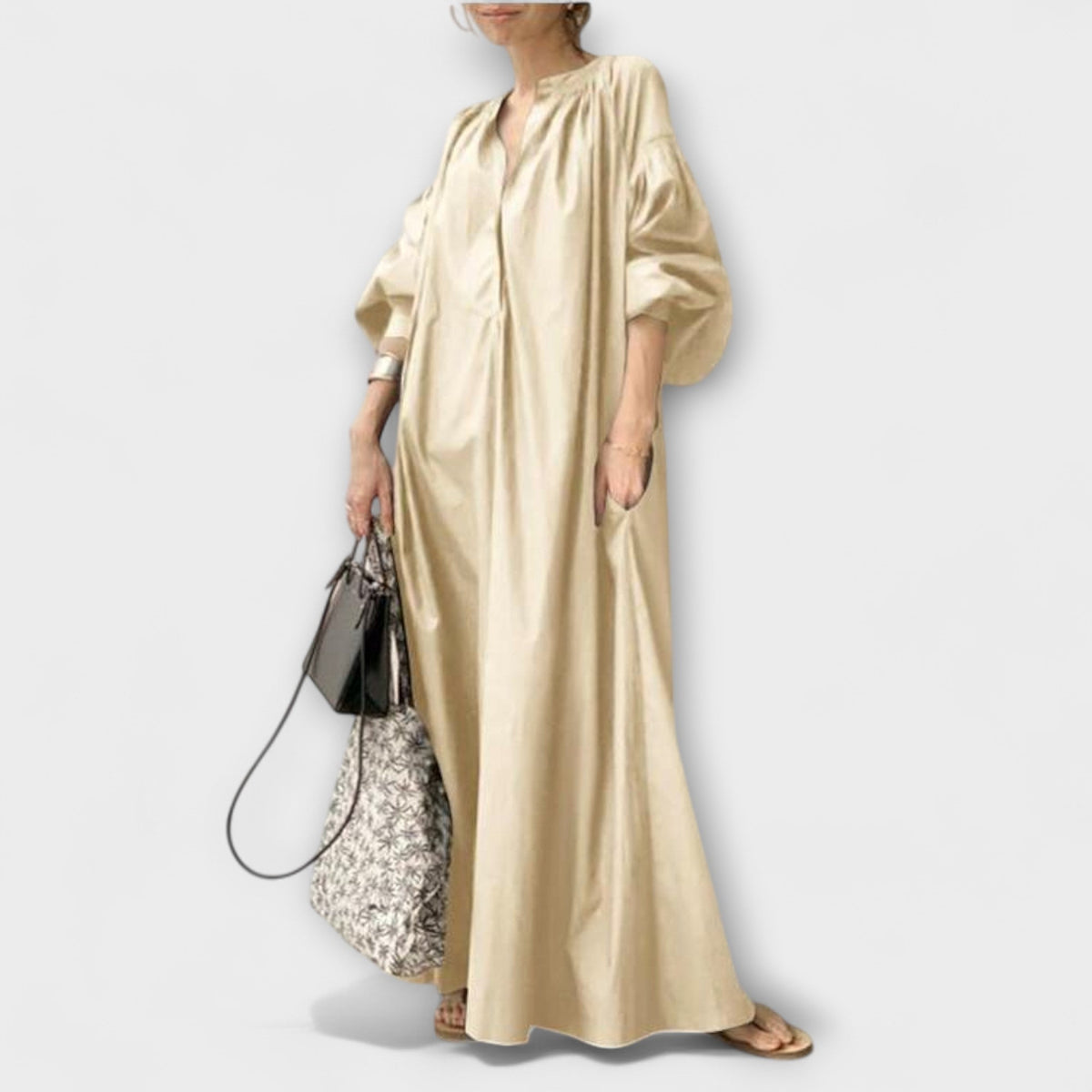Gerhilde - Robe Longue Élégante Blanche