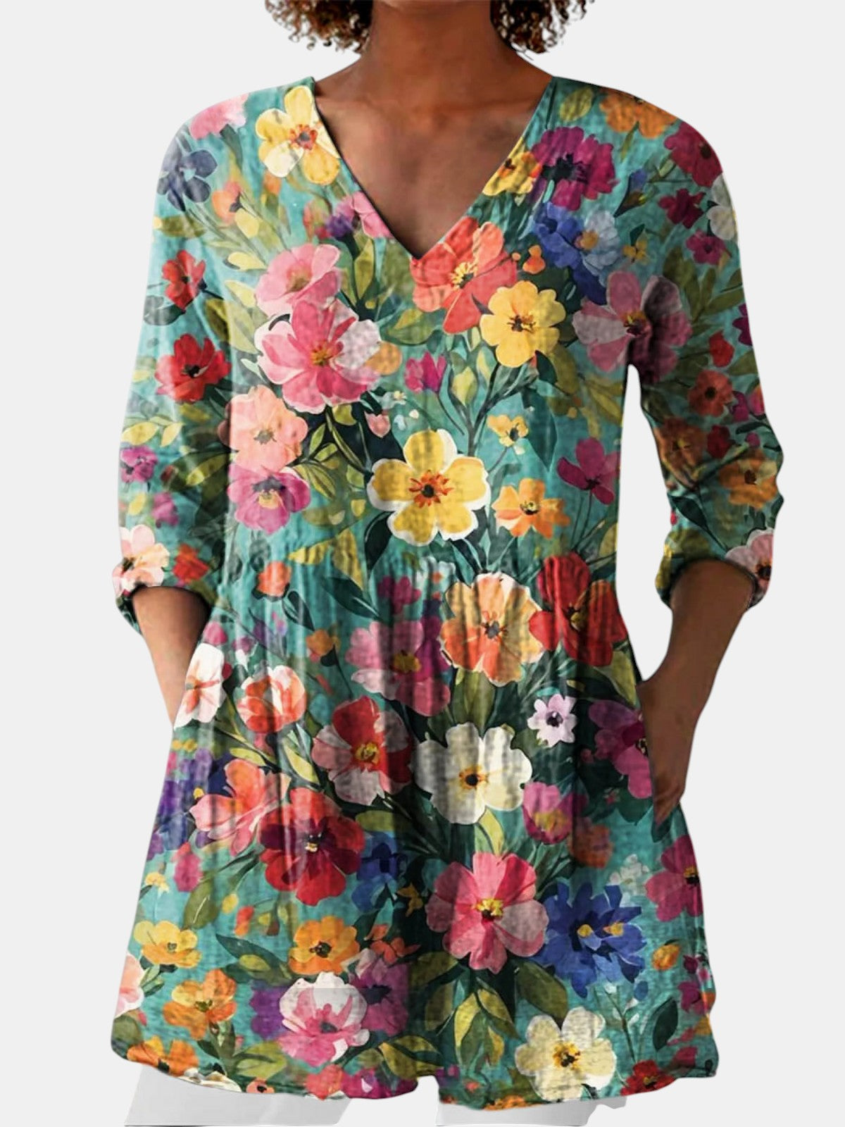Nora | Blouse Longue à Col en V