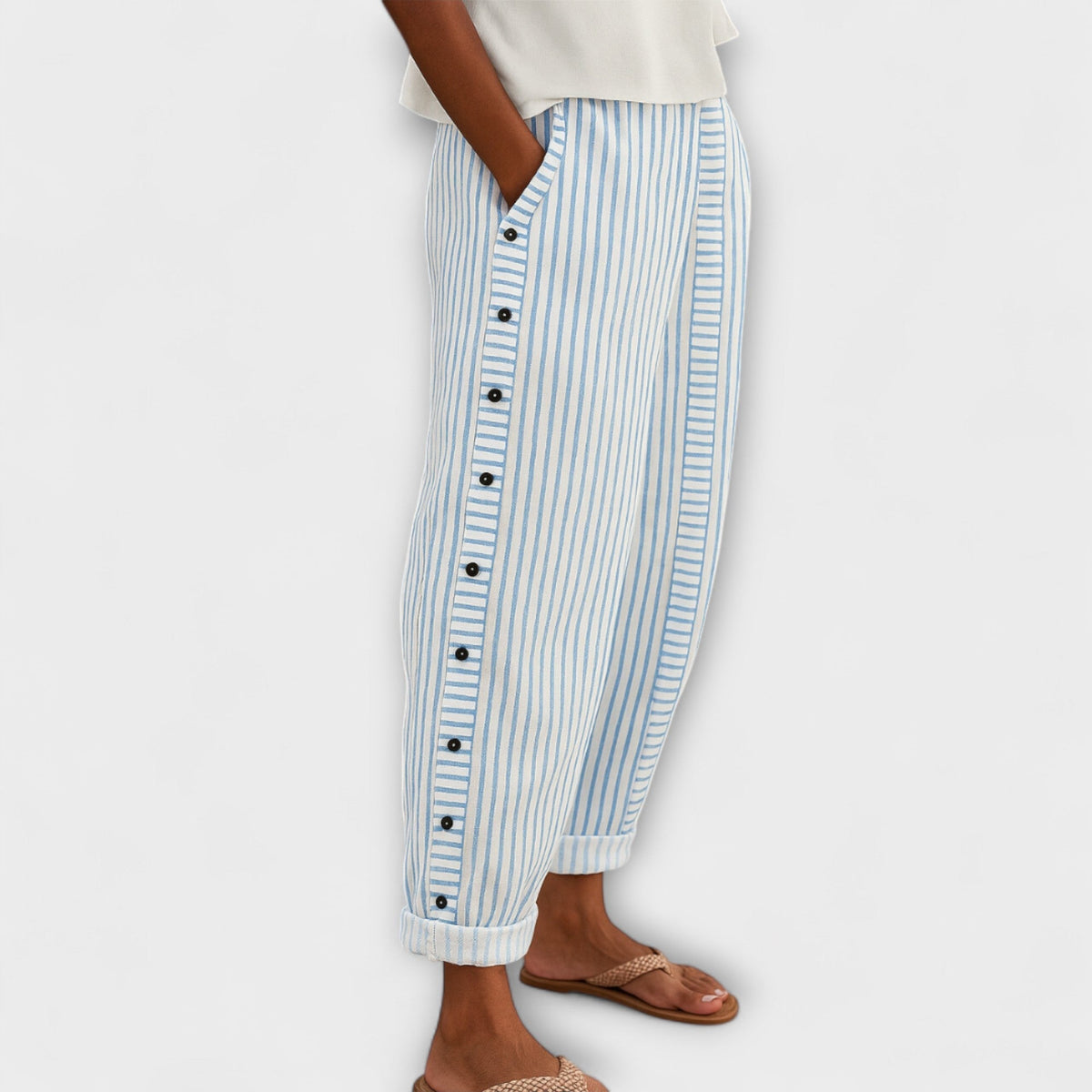 Wilma - Pantalon Décontracté Rayé