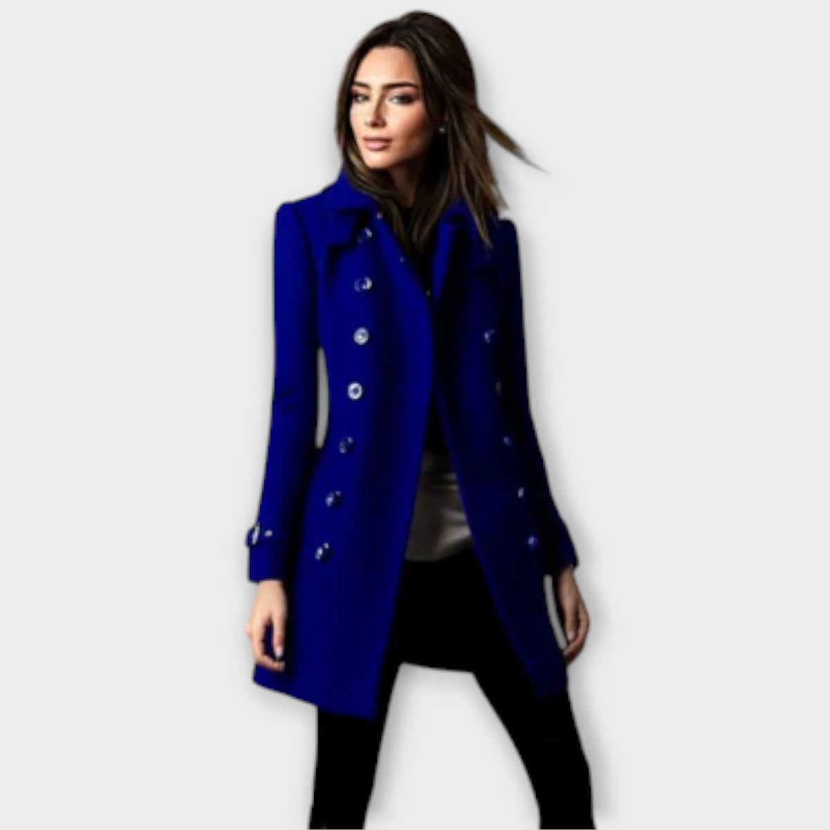 Linda - Trench Croisé Bleu
