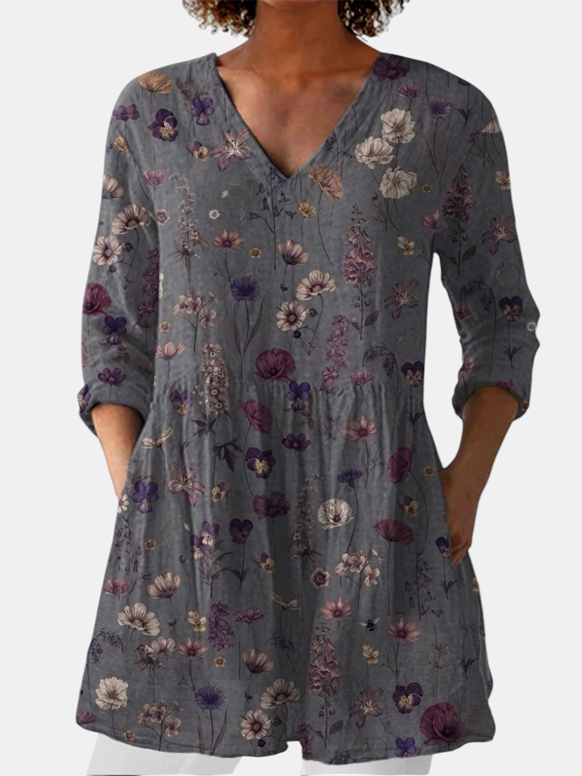 Audrey | Blouse à Manches Longues à Col en V