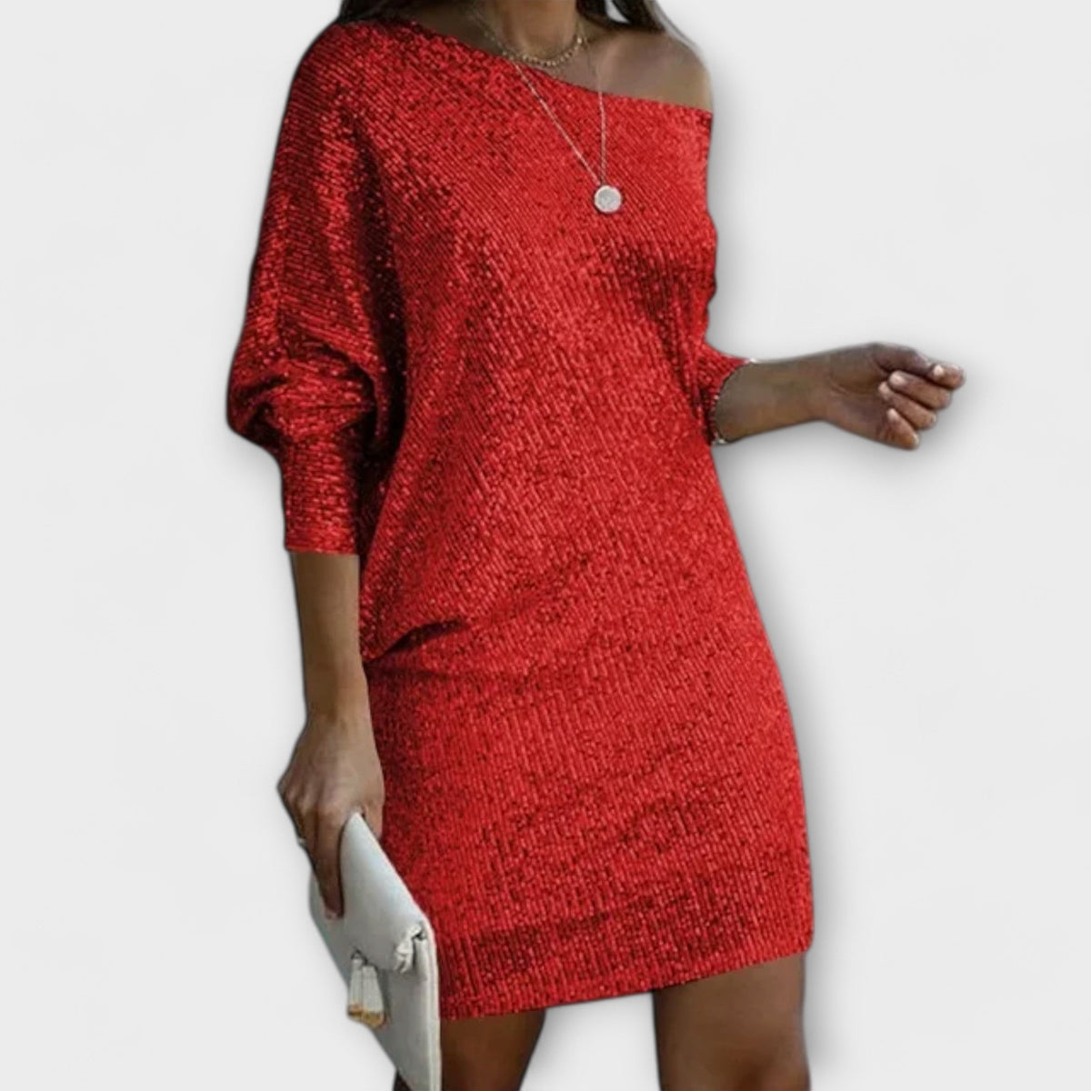 Robe de Soirée Dorée à Paillettes