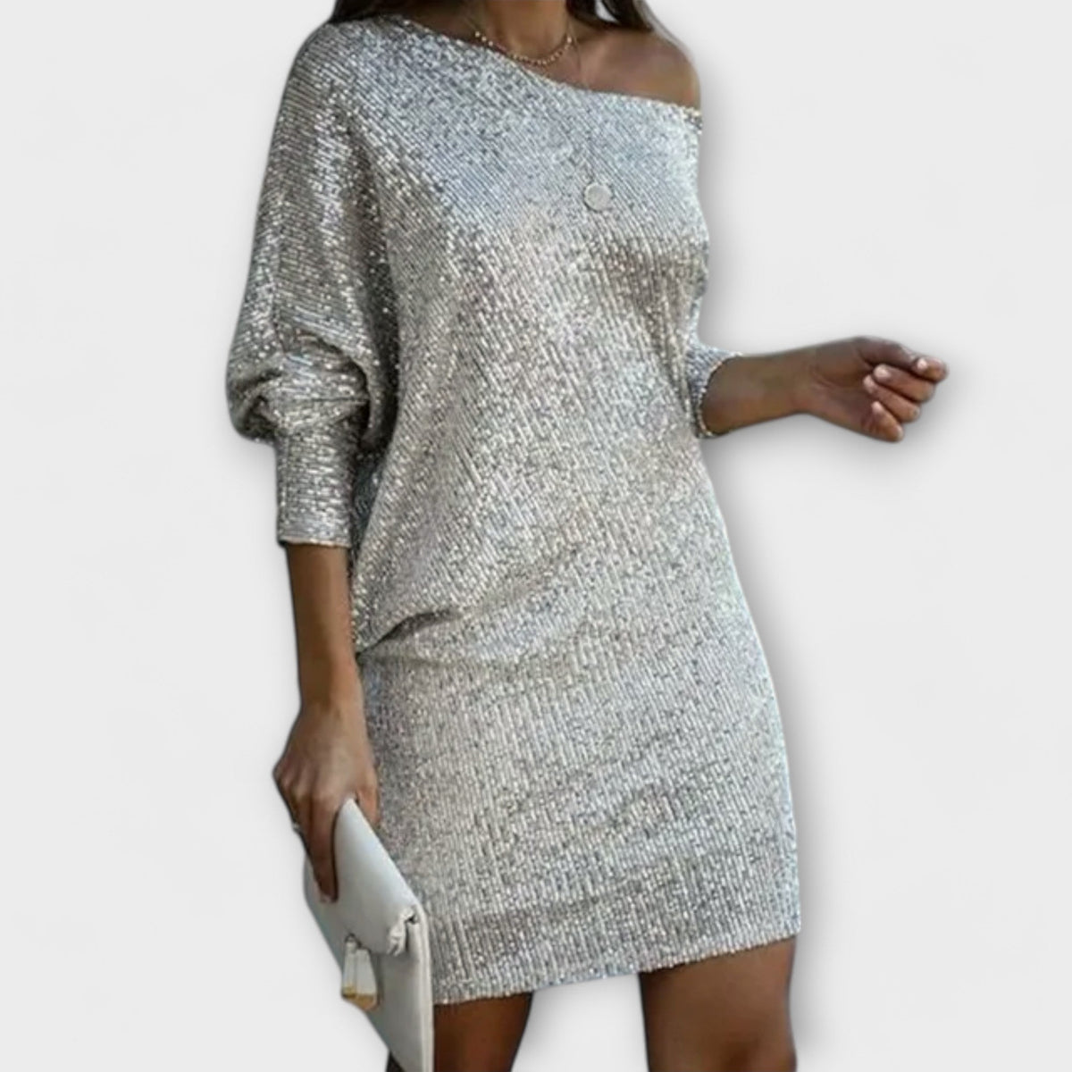 Robe de Soirée Dorée à Paillettes