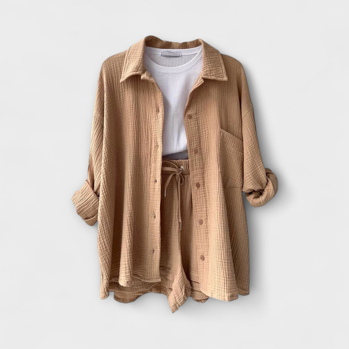 Victoria - Ensemble 2 Pièces Confortable Beige