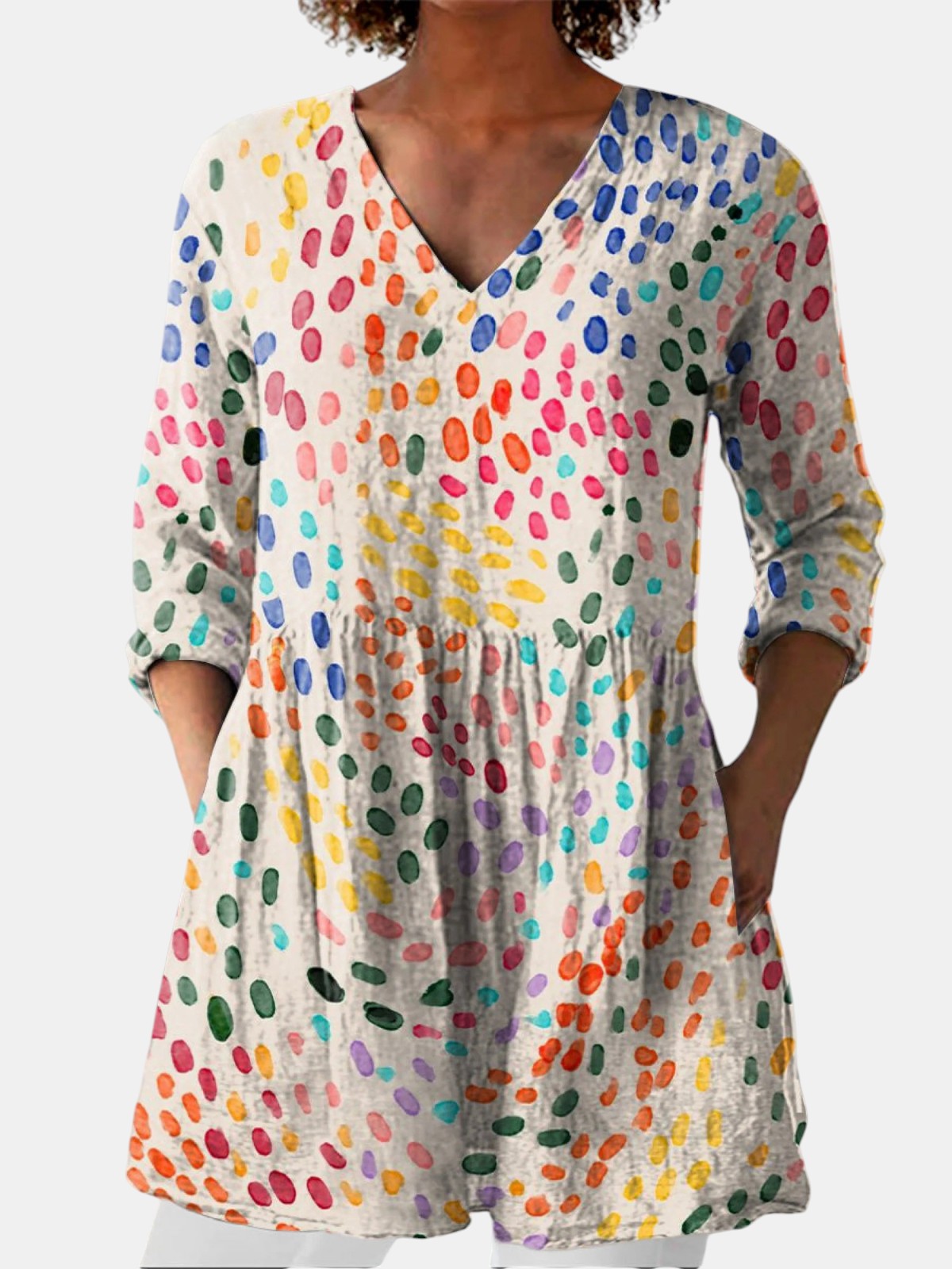 Pauline | Blouse Longue à Col en V