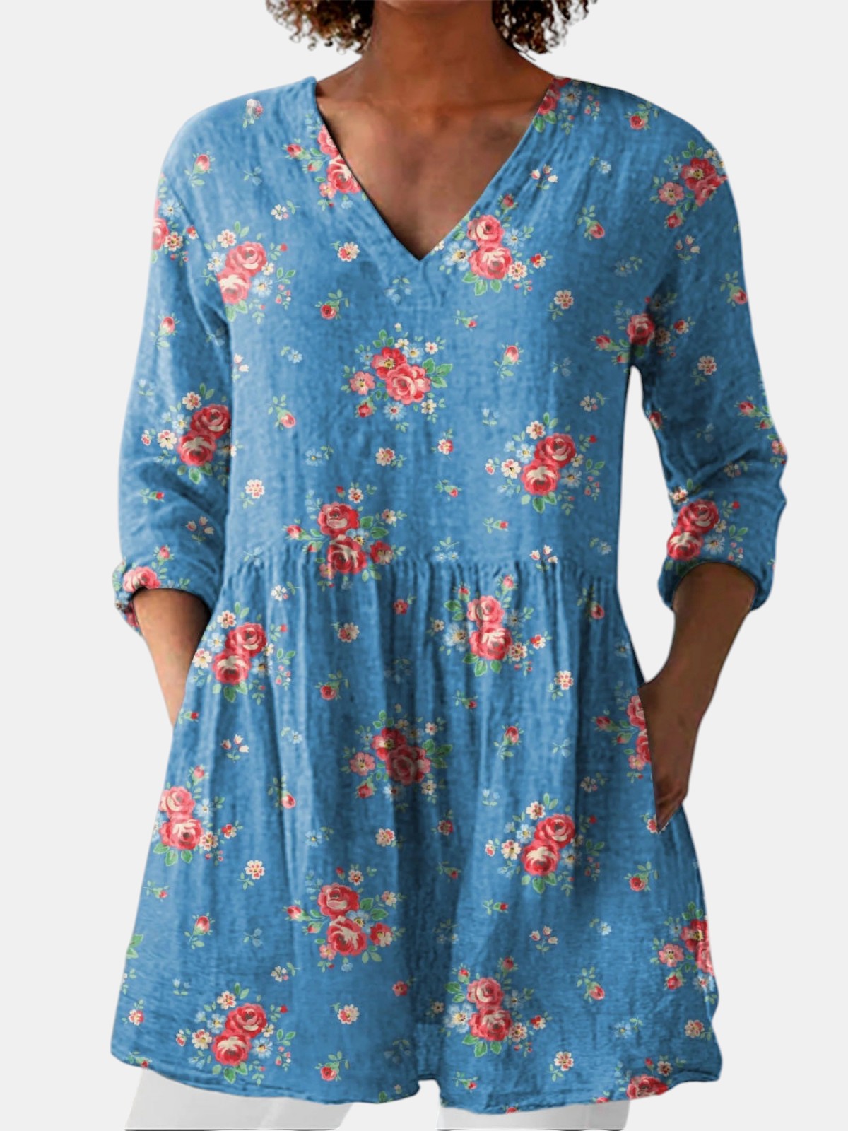 Melanie | Blouse Longue à Col en V
