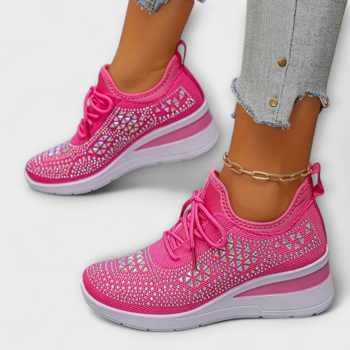 Gisela - Baskets Scintillantes avec Strass