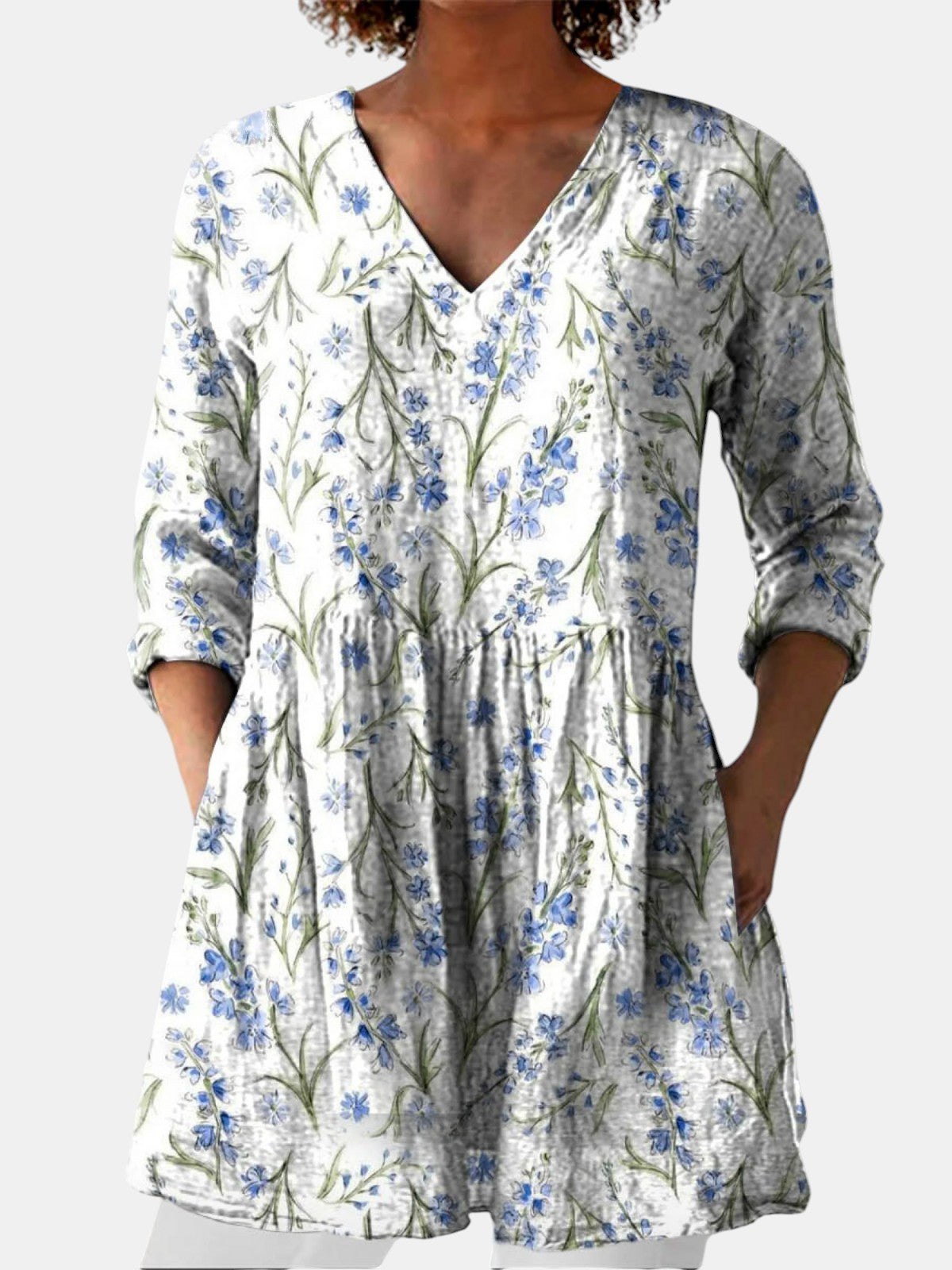 Jeanne | Blouse Longue à Col en V