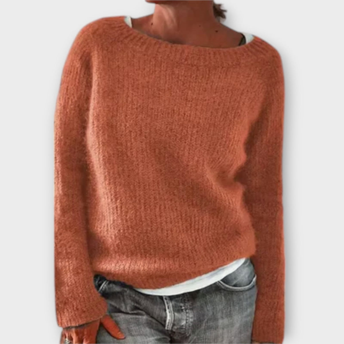 Regine - Pull Uni Gris