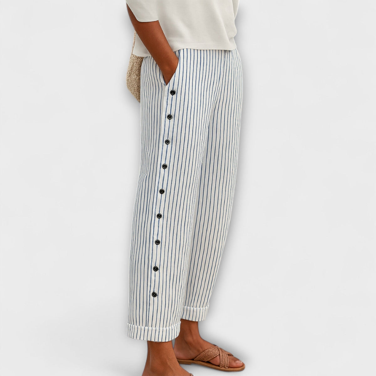 Wilma - Pantalon Décontracté Rayé