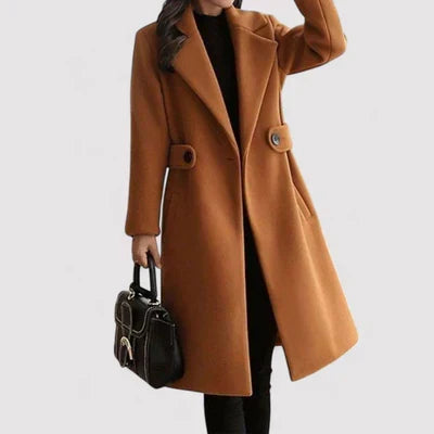 Clara - Manteau Beige à Ceinture