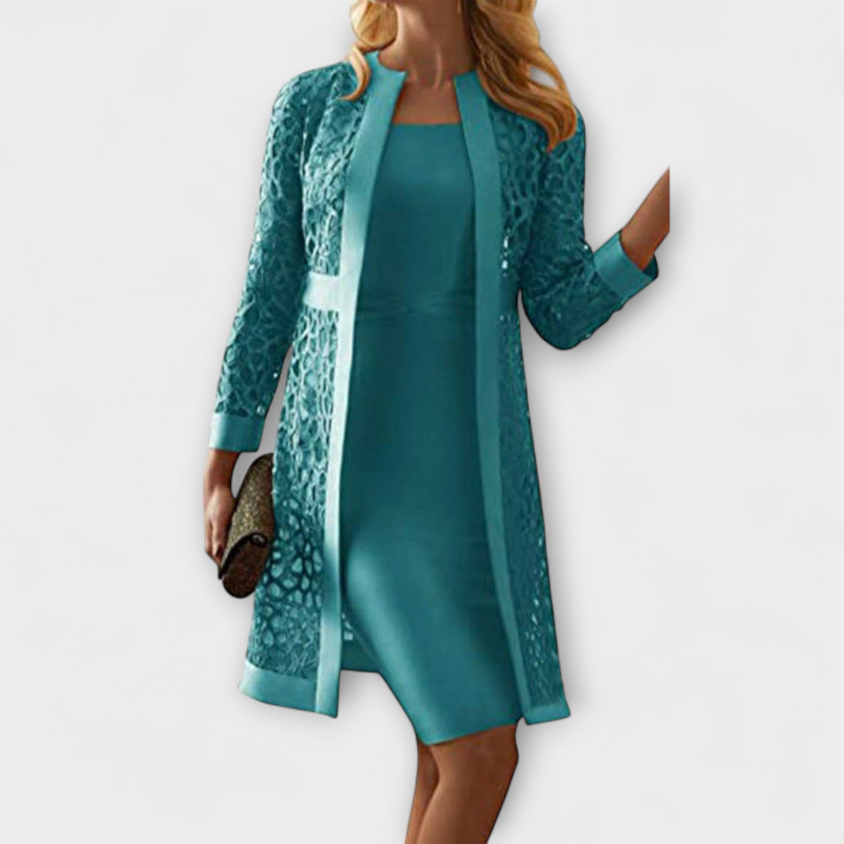 Runa - Robe 2 Pièces Noire en Dentelle
