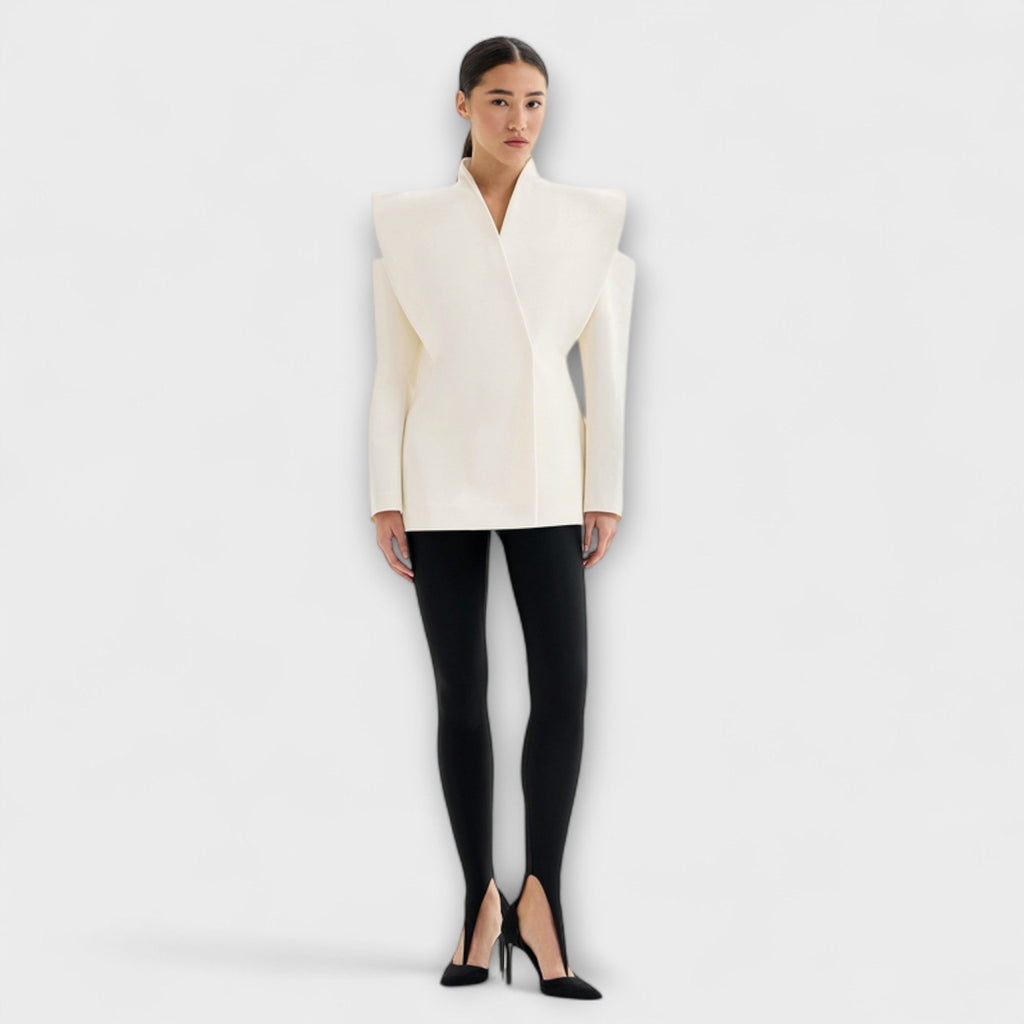 Valeria - Blazer Sculptural Crème