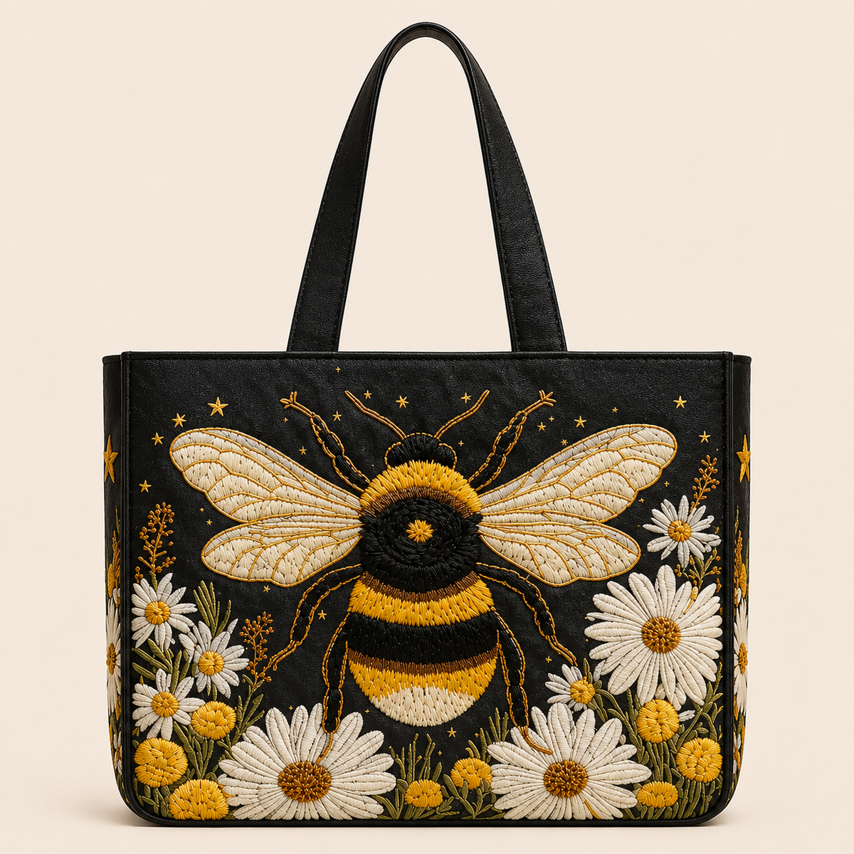 Abeille et Sept Fleurs | Sac matelassé