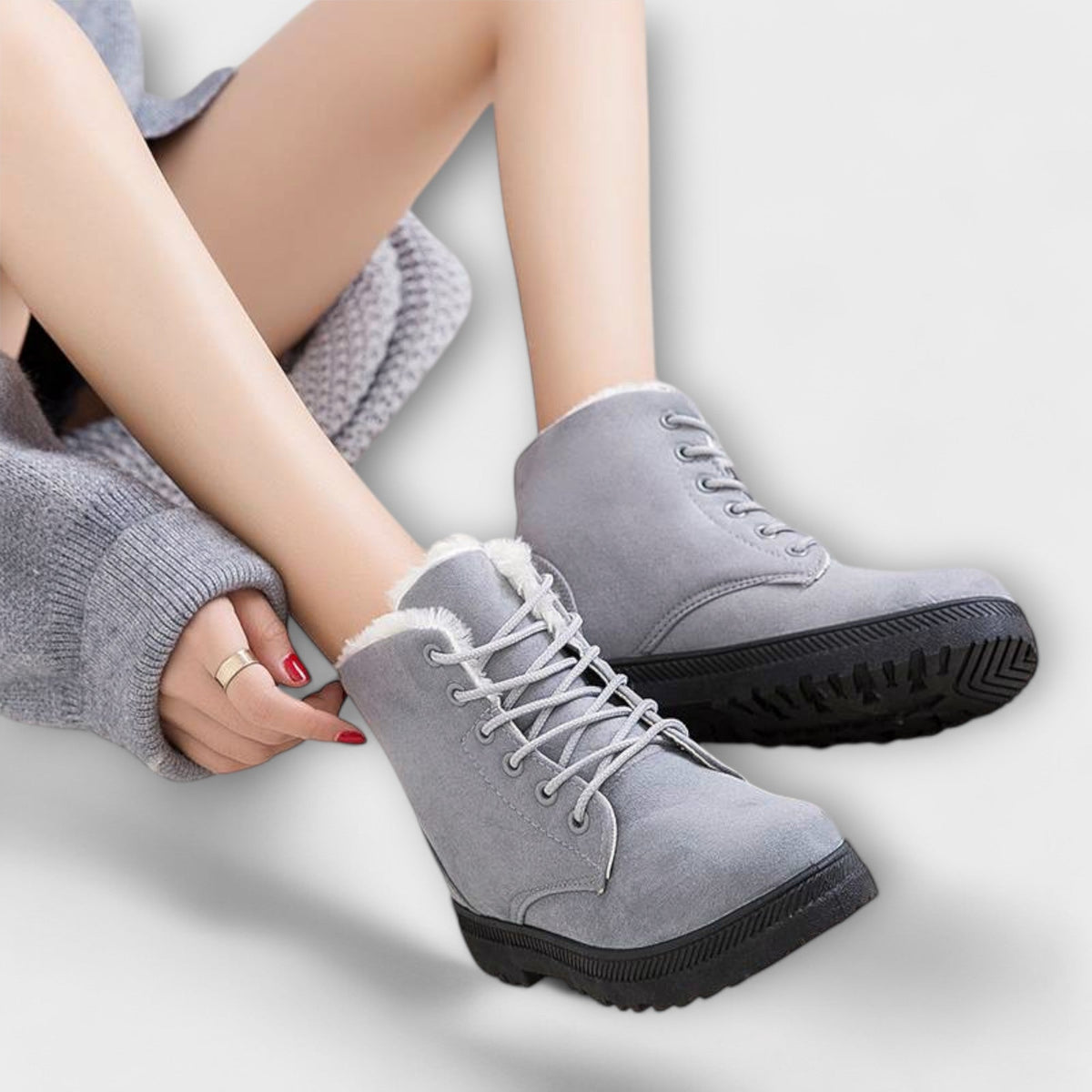 Helga - Bottes d'Hiver Lacées Chaudes