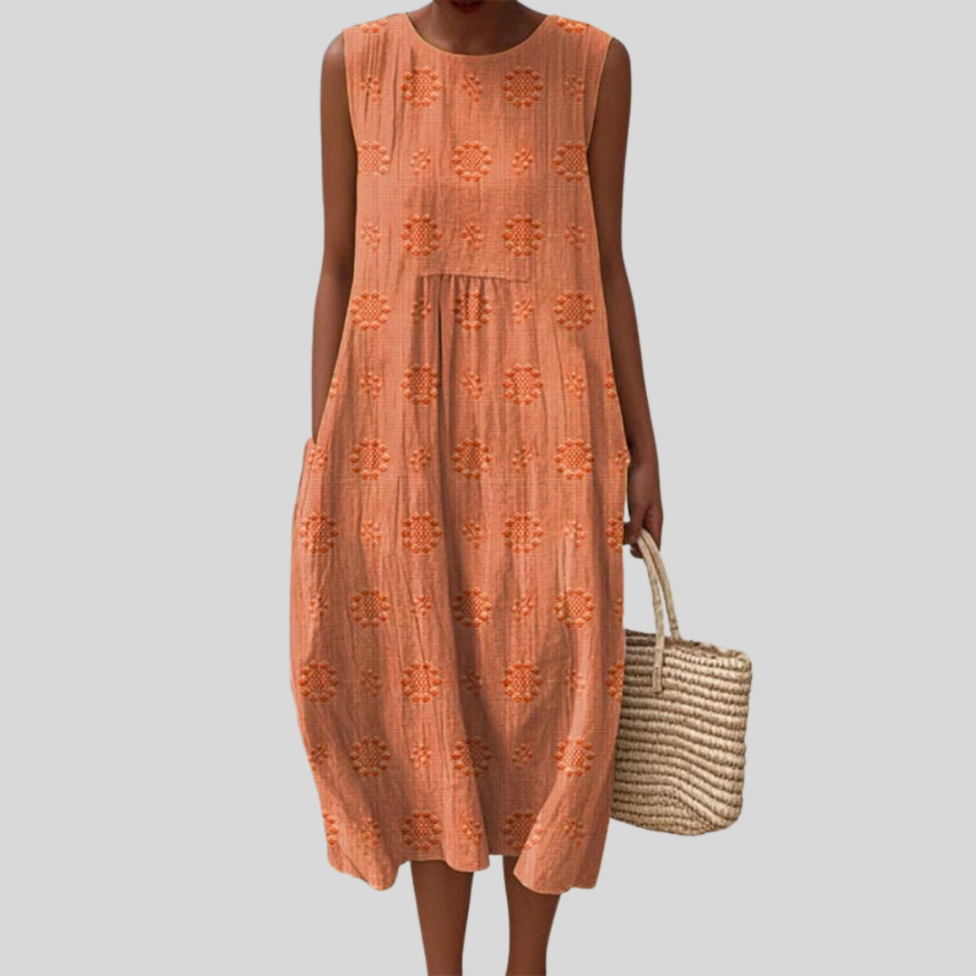 Robe en Lin Terracotta