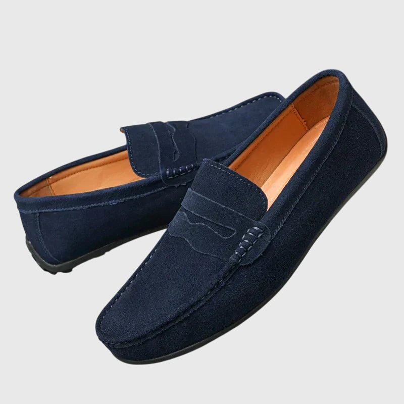 Roswitha - Mocassins en Daim Bordeaux