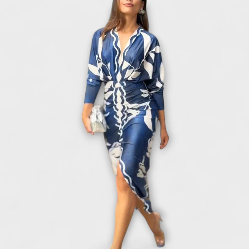Cleo - Robe Midi Dolman à Imprimé Brésilien