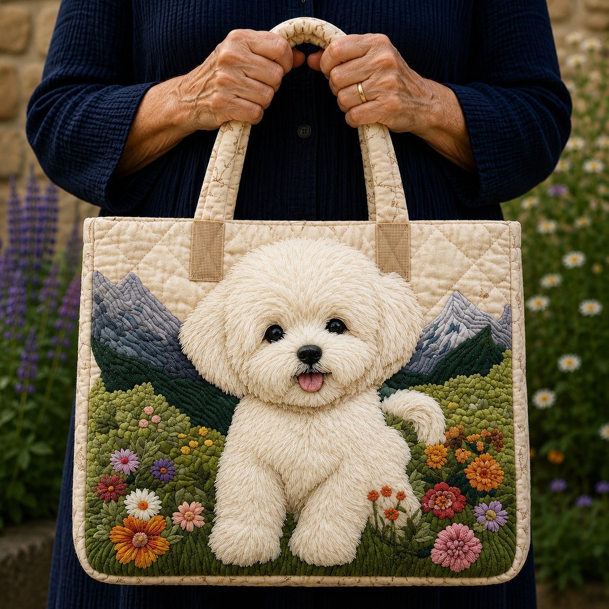 Chien Blanc | Sac matelassé