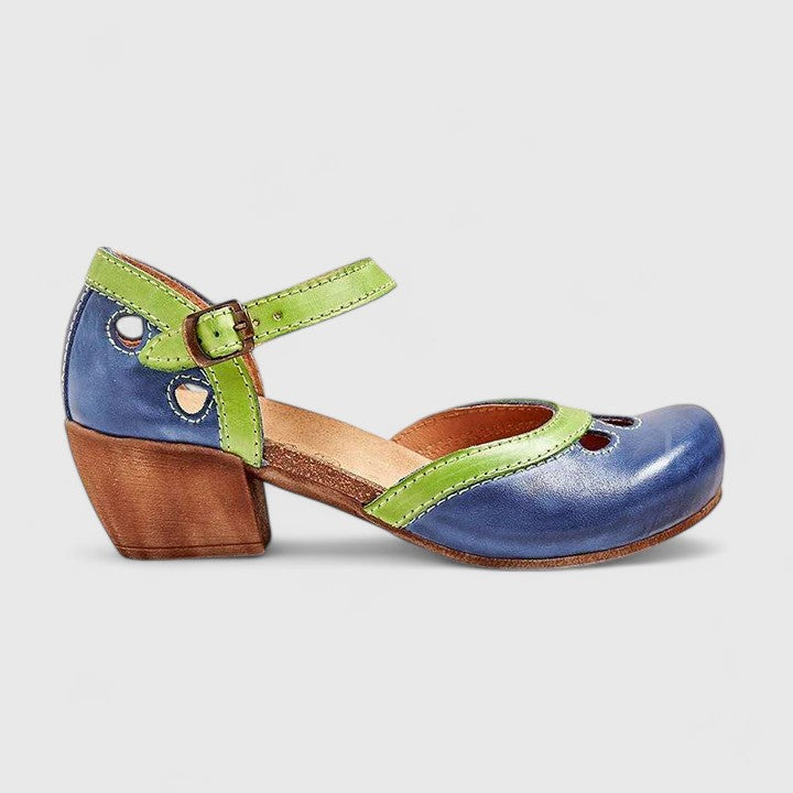 Klothilde - Sandales Bleues Cloutées