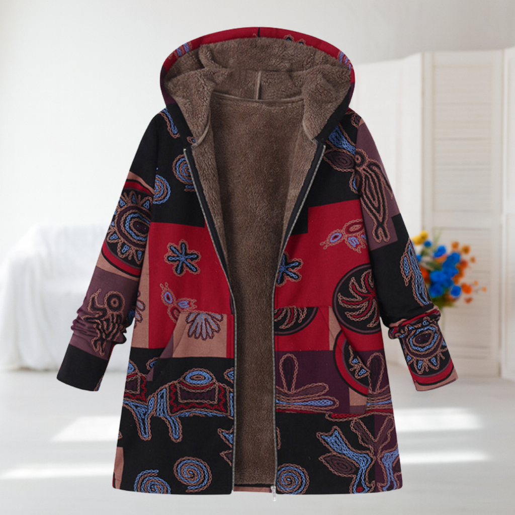 Aurora | Manteau à Motif Patchwork Artistique