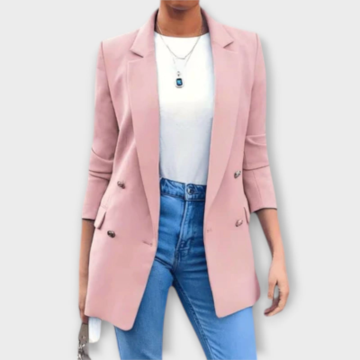 Lina - Manteau Blazer Élégant Bleu Foncé