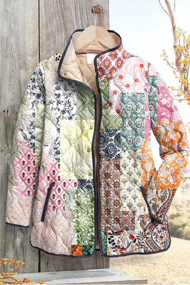 Dita – Doudoune à motif patchwork