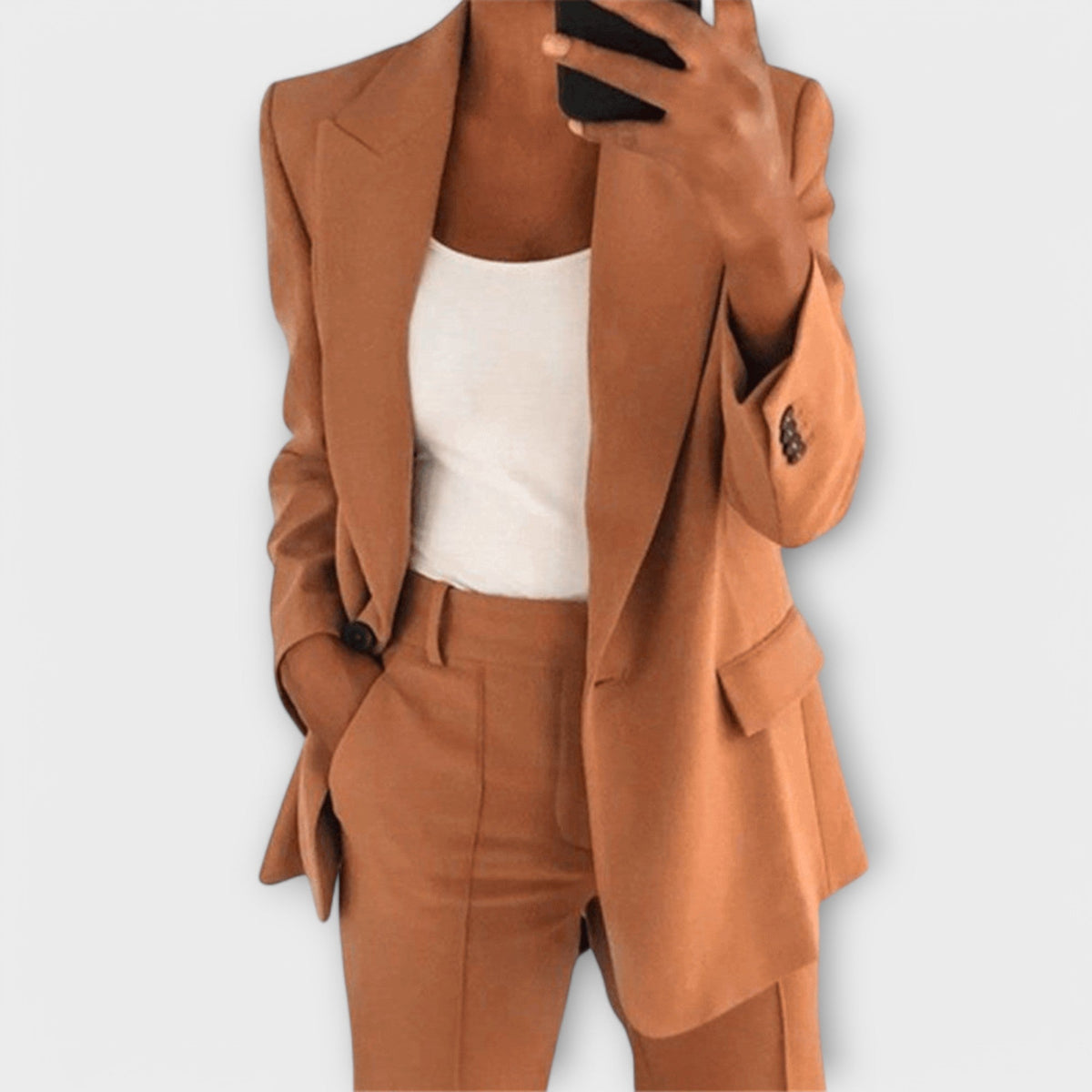 Ensemble Blazer Élégant 2 Pièces Noir