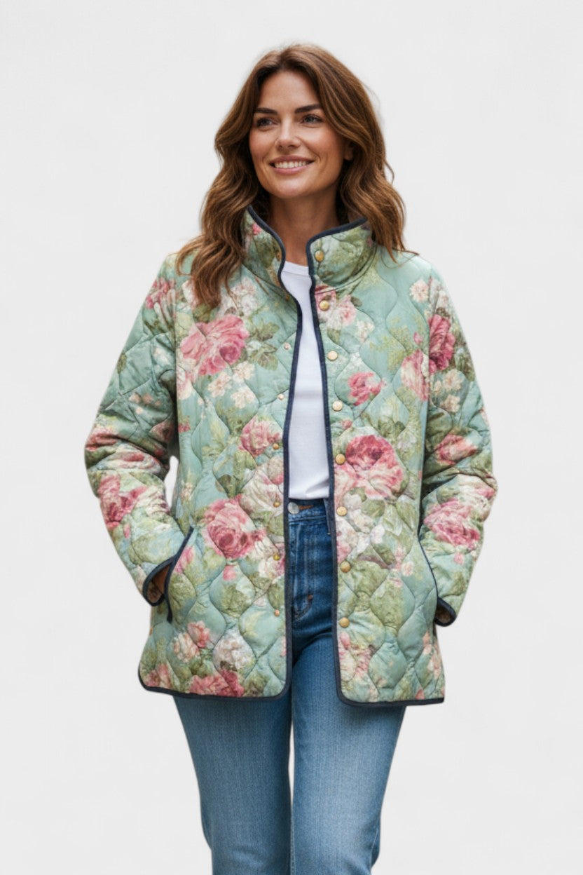 Mathilde – Doudoune à motif roses
