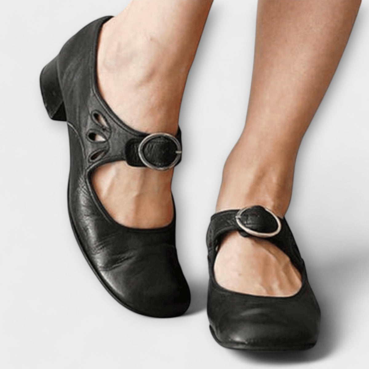 Apollonia - Chaussures à Boucle en Cuir Confortables