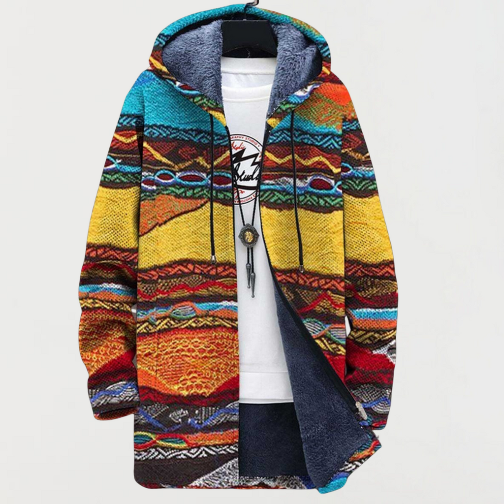 Sweat à capuche à motifs ethniques artistiques
