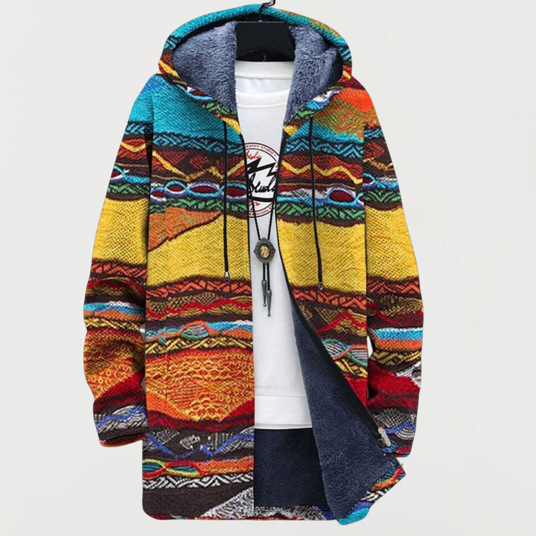 Sweat à capuche à motifs ethniques artistiques