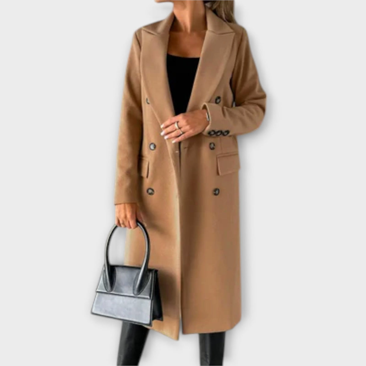 Judith - Manteau Élégant Bleu Clair