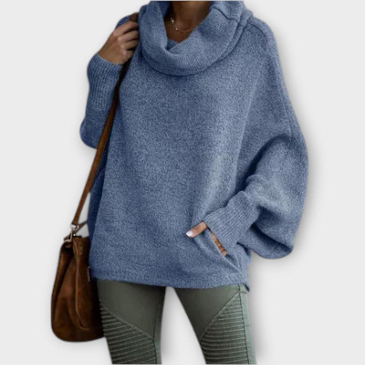Ulrike - Pull Col Roulé Élégant Beige