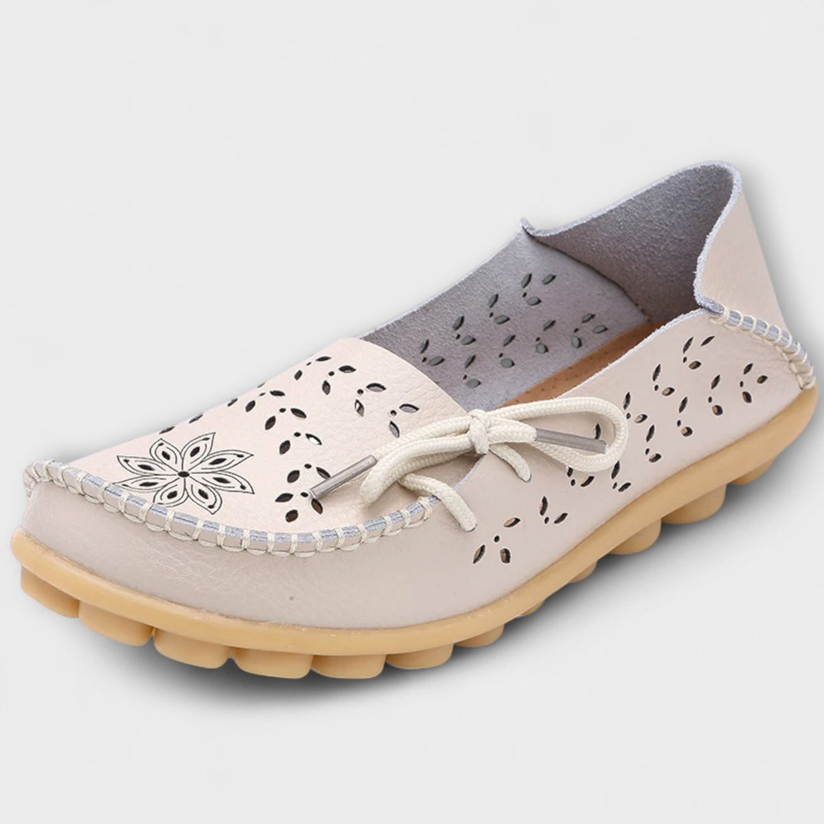 Notburga - Mocassins Sans Lacets Blancs