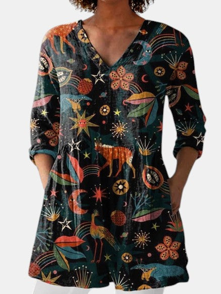 Adeline | Blouse Longue à Col en V