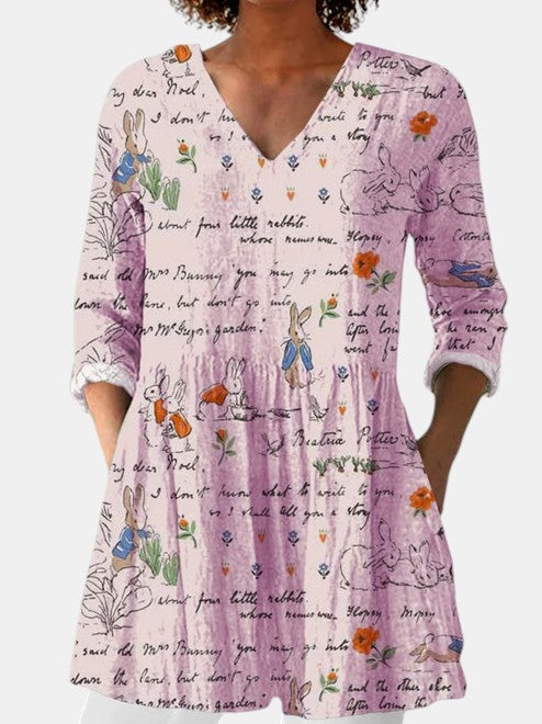 Imogen | Blouse Longue à Col en V