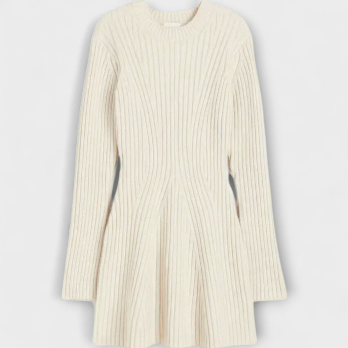 Polly - Robe Tricotée Crème