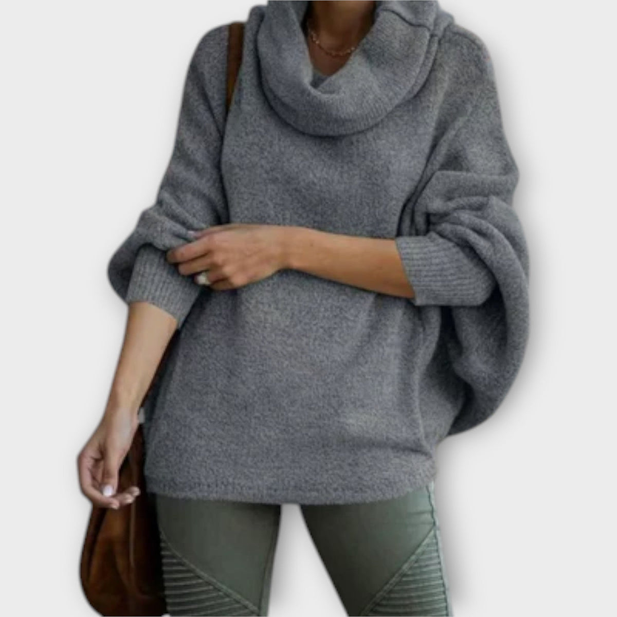 Ulrike - Pull Col Roulé Élégant Beige