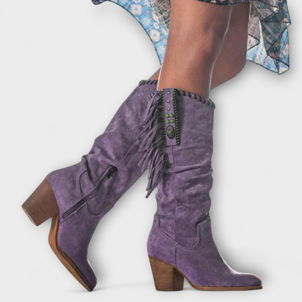 Johanna - Bottes Western en Daim