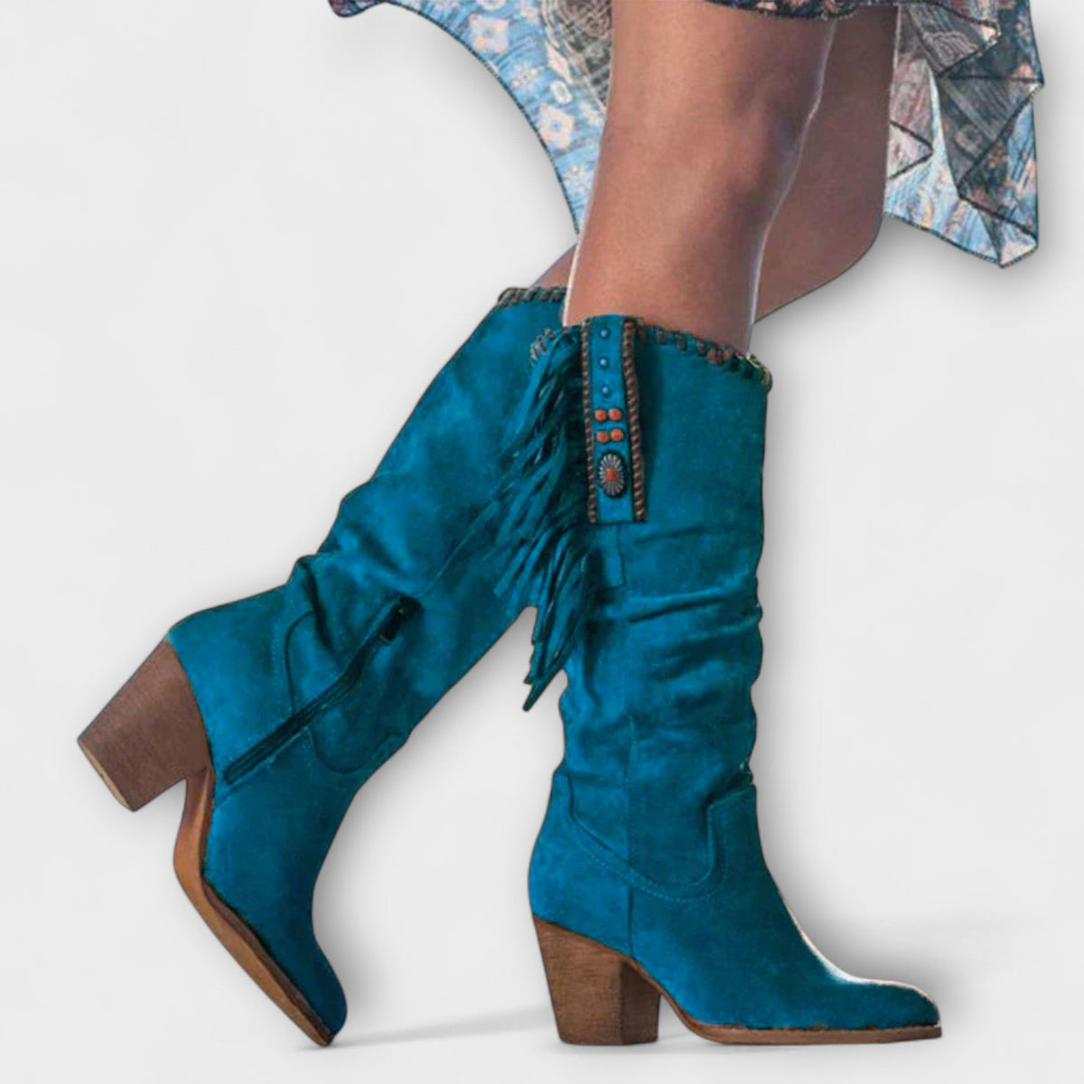 Johanna - Bottes Western en Daim