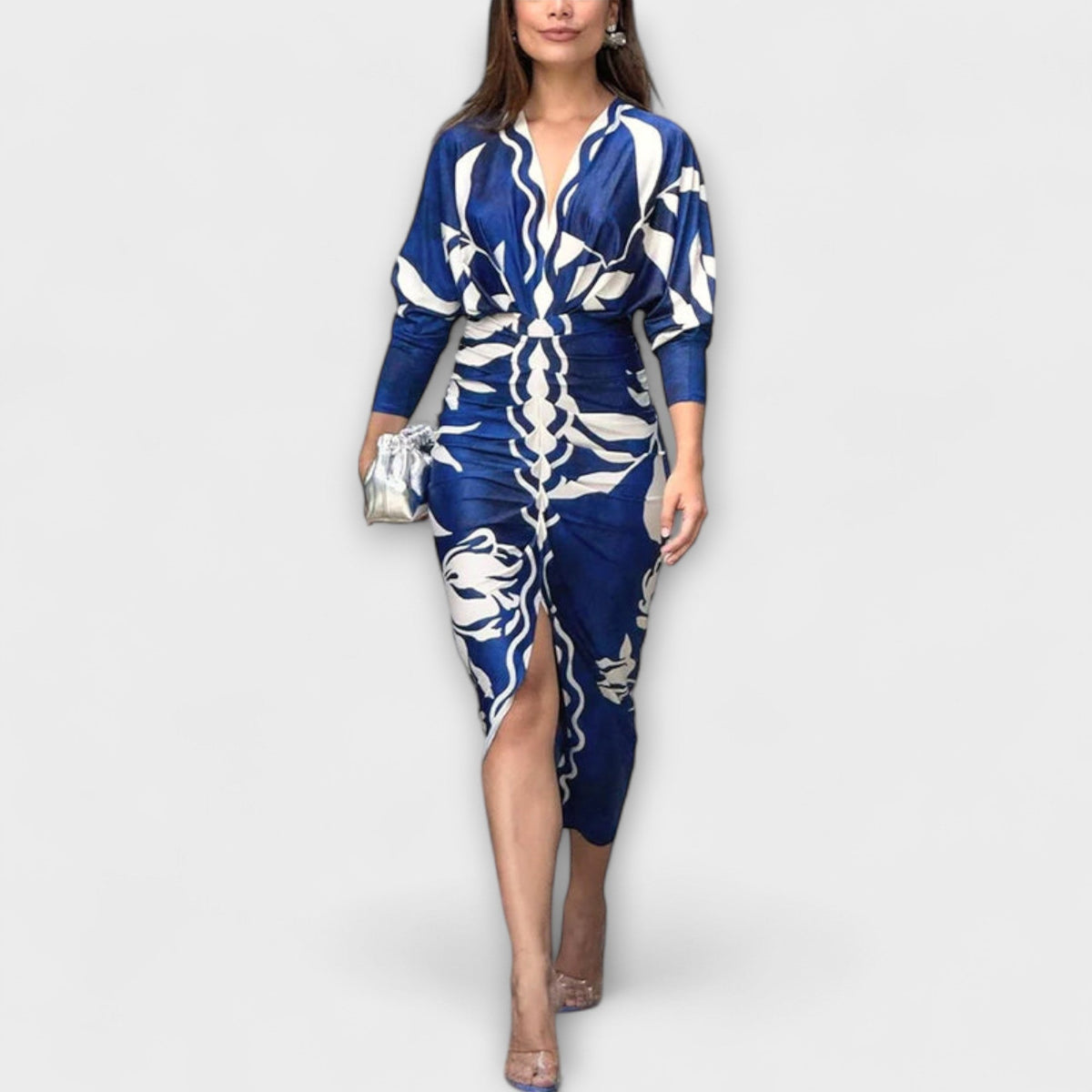 Cleo - Robe Midi Dolman à Imprimé Brésilien