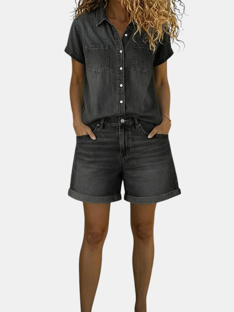 Stefania | Ensemble Commode en Denim Court