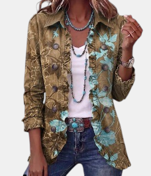 Bianca | Veste bohème fleurie vintage dégradée à volants