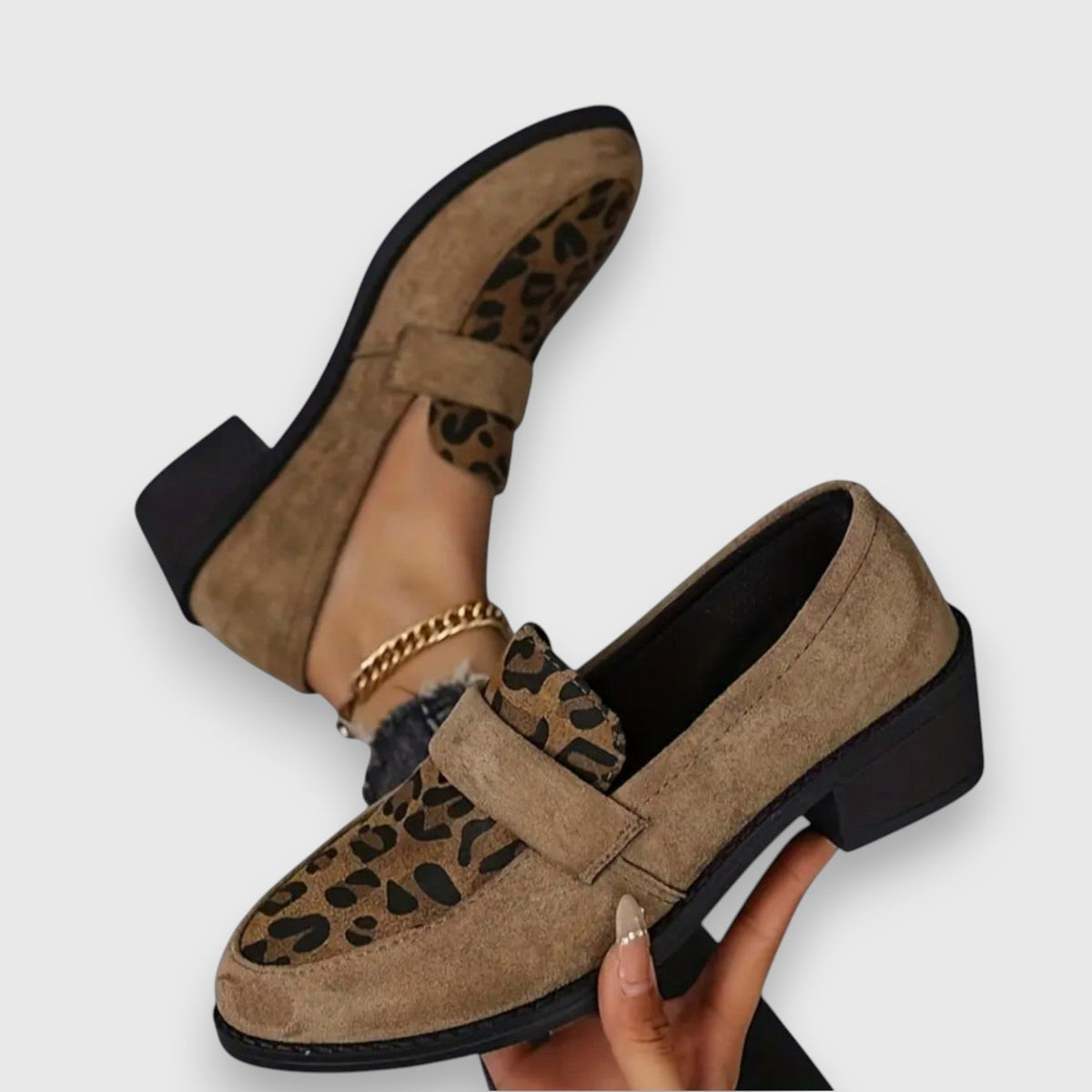 Brunhild - Mocassins Léopard Confortables