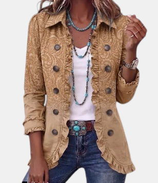 Chiara | Veste western imprimée à volants