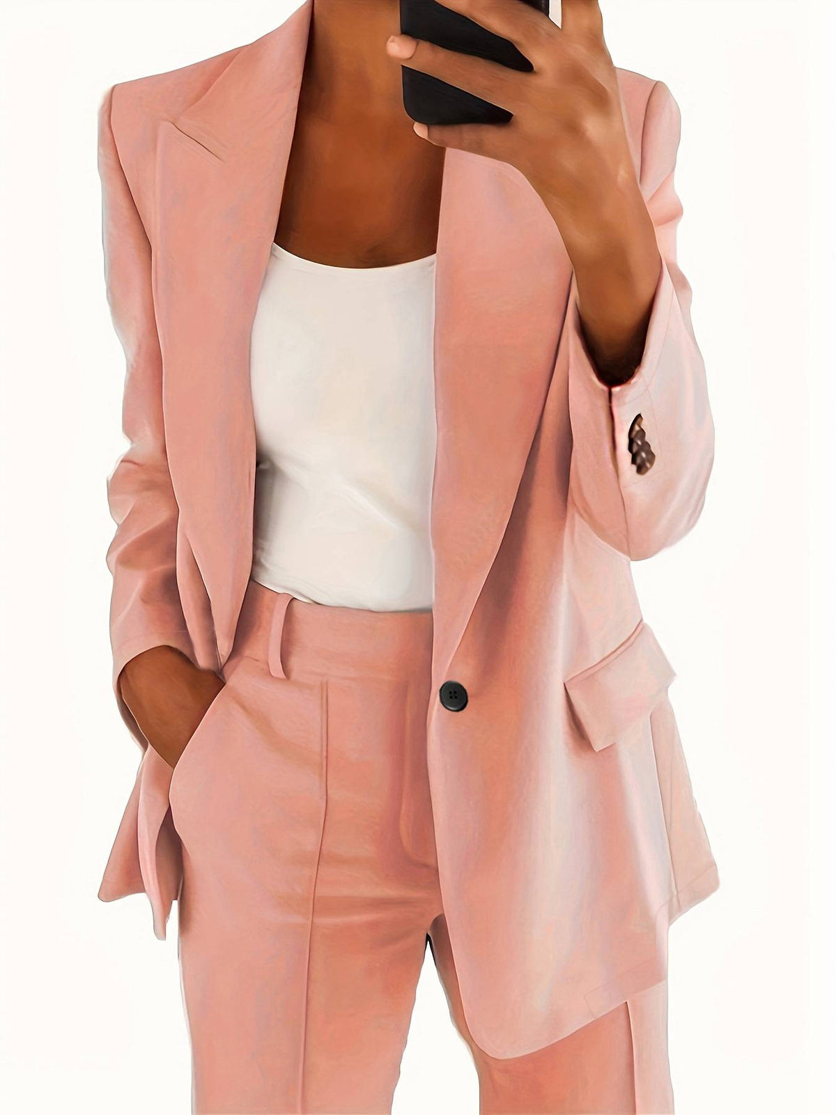 Ensemble Blazer Élégant 2 Pièces Noir
