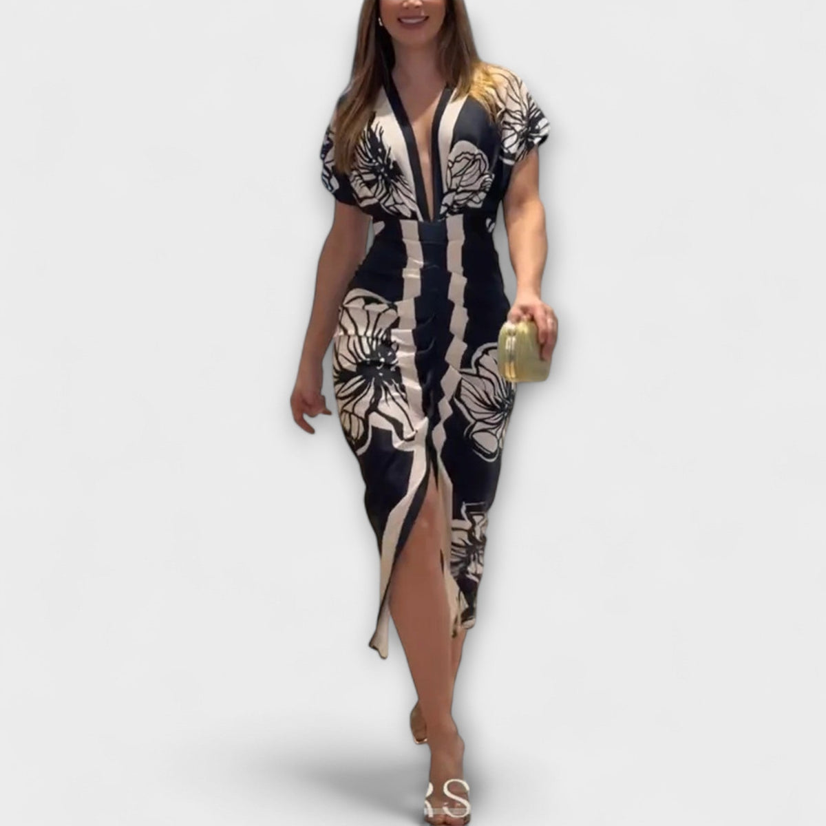 Cleo - Robe Midi Dolman à Imprimé Brésilien